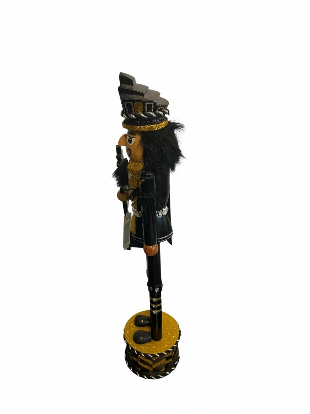 Pier 1 Imports Nutcracker 2014 Collectible Black Gold Glitter Wooden Soldier New